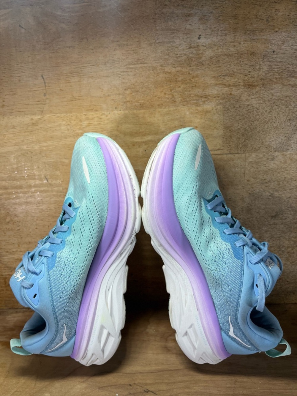 Hoka One One Bondi 8 Womens Size 8.5 Wide Running Shoes Sneakers Blue Purple - Picture 6 of 12